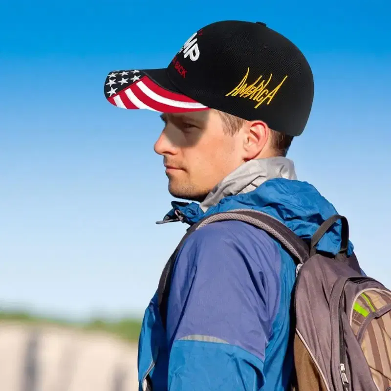 Color: Black, Ships From: CHINA - Donald Trump Hat Take America Back Trump Hat 2024 Breathable Embroidery Baseball Hat Adjustable For Boys Girls Women Men