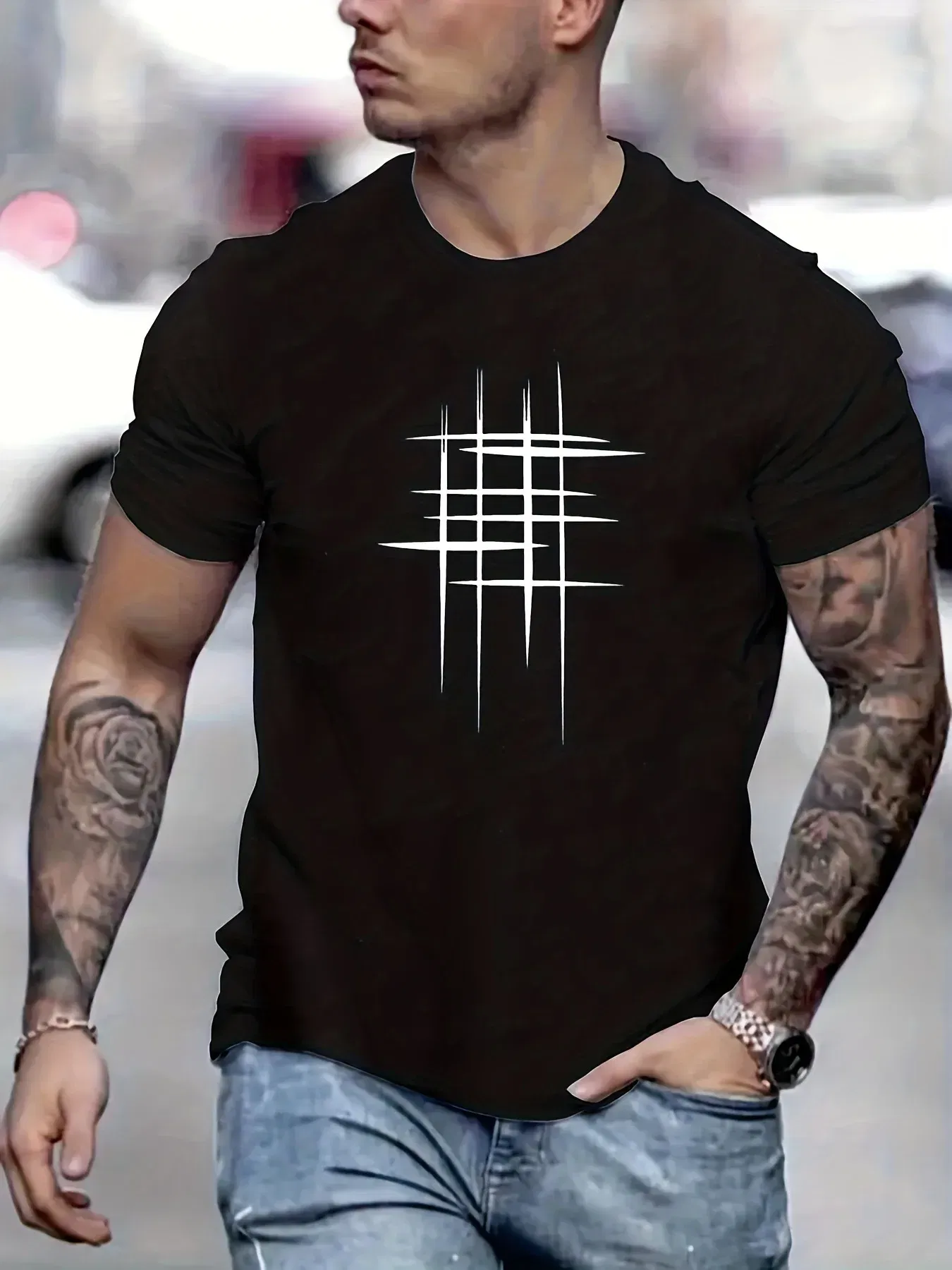 Color: Brown, Size: XXL - Men T-shirts 2023 Summer Streetwear High Street Gothic Skull Tshirt Loose Oversized Short-sleeved T shirt Dark Anime Men Y2k Top