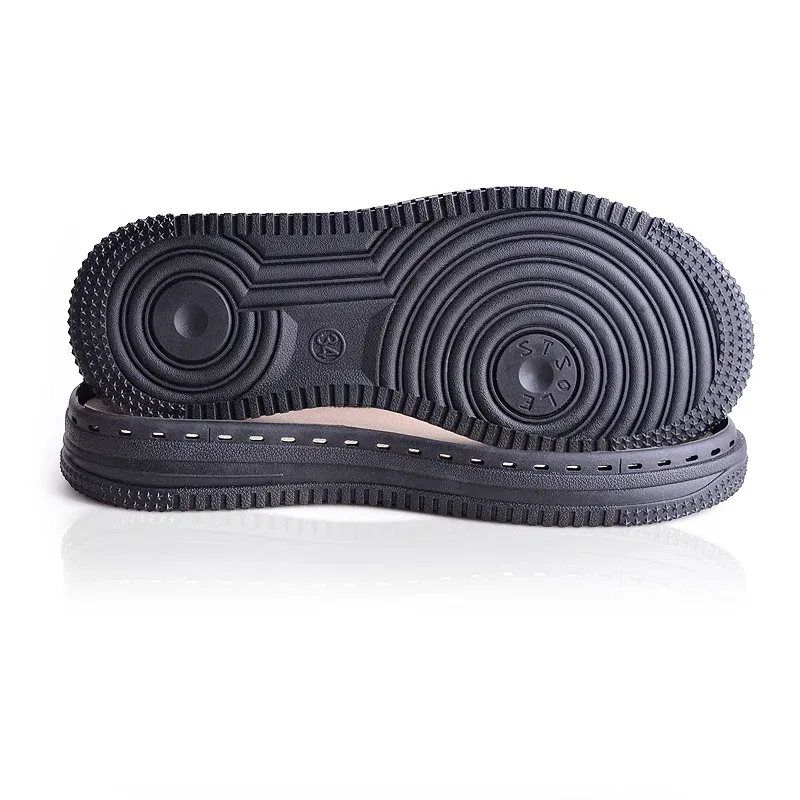 Color: black, Shoe Size: 4 - 1 Pair Soft Rubber Soles Hand-woven Hook Line Soles Anti-slip Shoe Patch Durable Repair Replacement For Boot Shoes