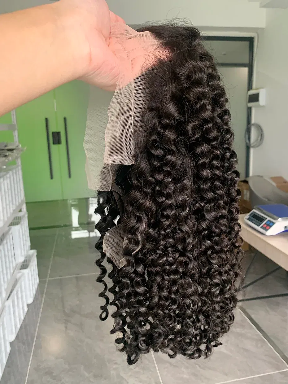 Hair Color: Natural Color, Ships From: CHINA, Stretched Length: 10inches, Density: 250% - Curly Wigs Full 250 Density Short Bob Wig Human Hair Vietnamese Raw 13x4 13x6 Double Drawn Jerry Curly Lace Front Human Hair Wig