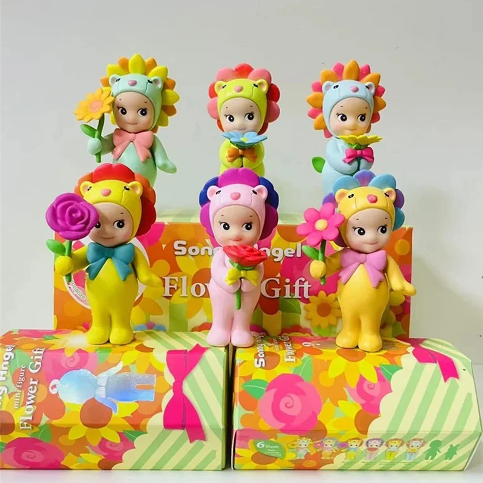 Color: Blue - Sunshine Angel Party Angel Kids Christmas Birthday Gift Flower Gift Series Tide Doll Car Decoration Cute Blind Box
