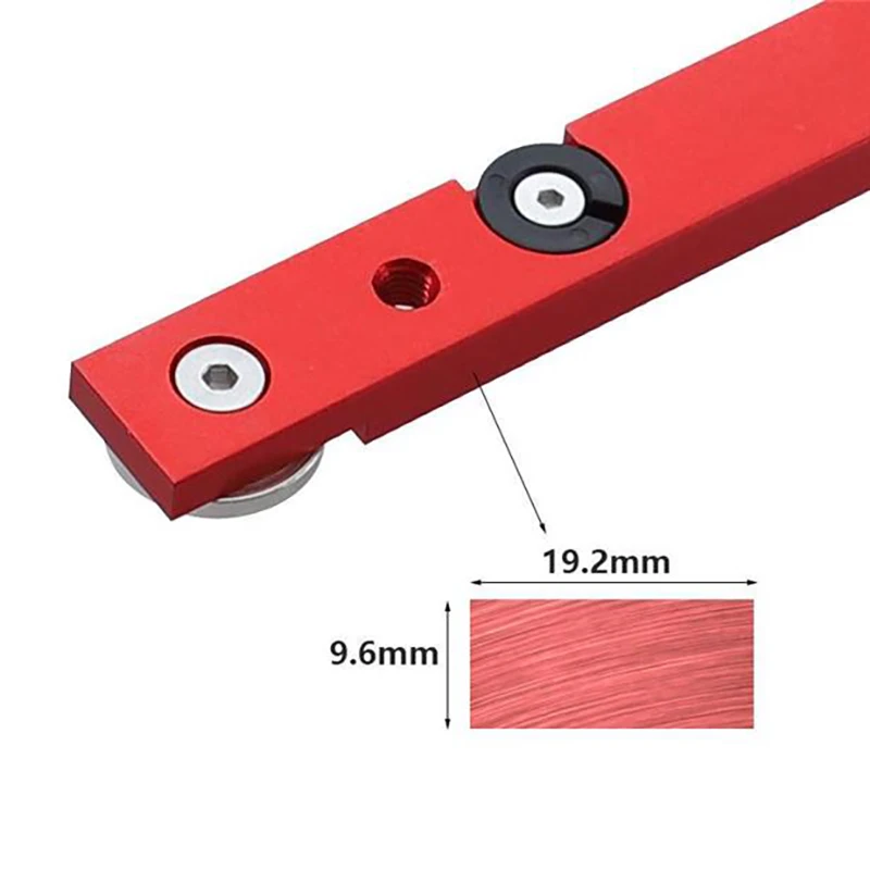 Color: Red, Silver Tone, Number of Pieces: 19pcs, Ships From: CHINA - Table Saw Miter Bar Slider Gauge Rod T Slot Miter Track M6/M8T Screw Fixture Slot Aluminum Alloy for DIY Woodworking Router