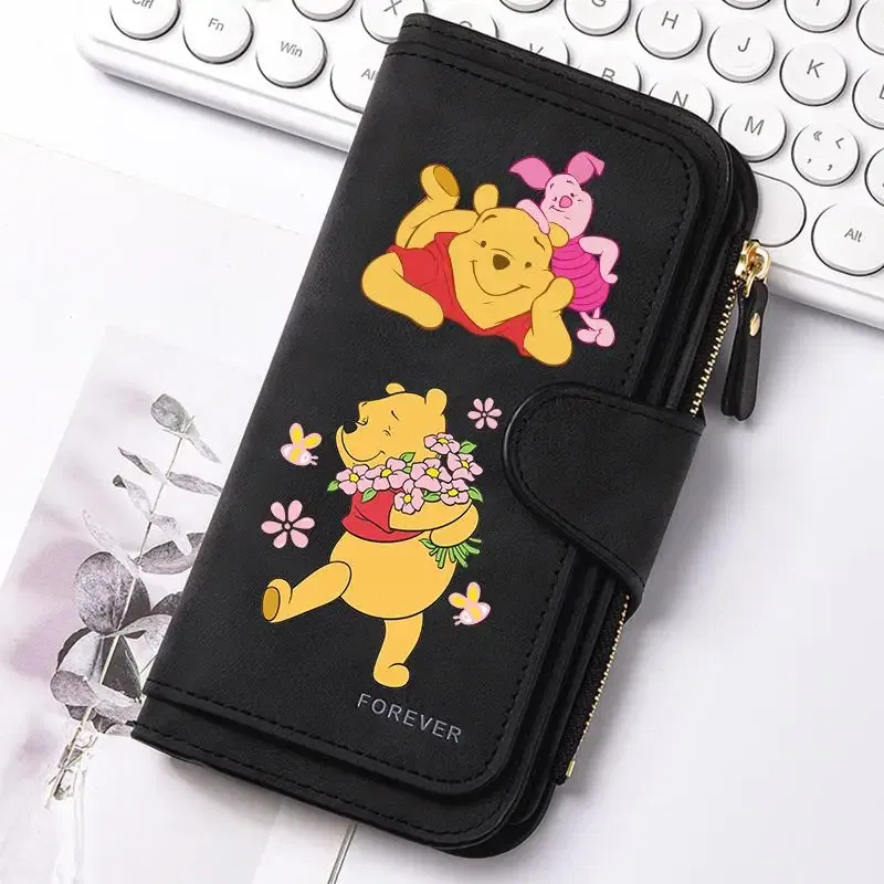 Color: WHITE - ? Winnie the Pooh Women Wallets Card Wallet Coin Wallet Womens Bags for Girls Purse ID Wallets Female Coin Purse Girls Gift