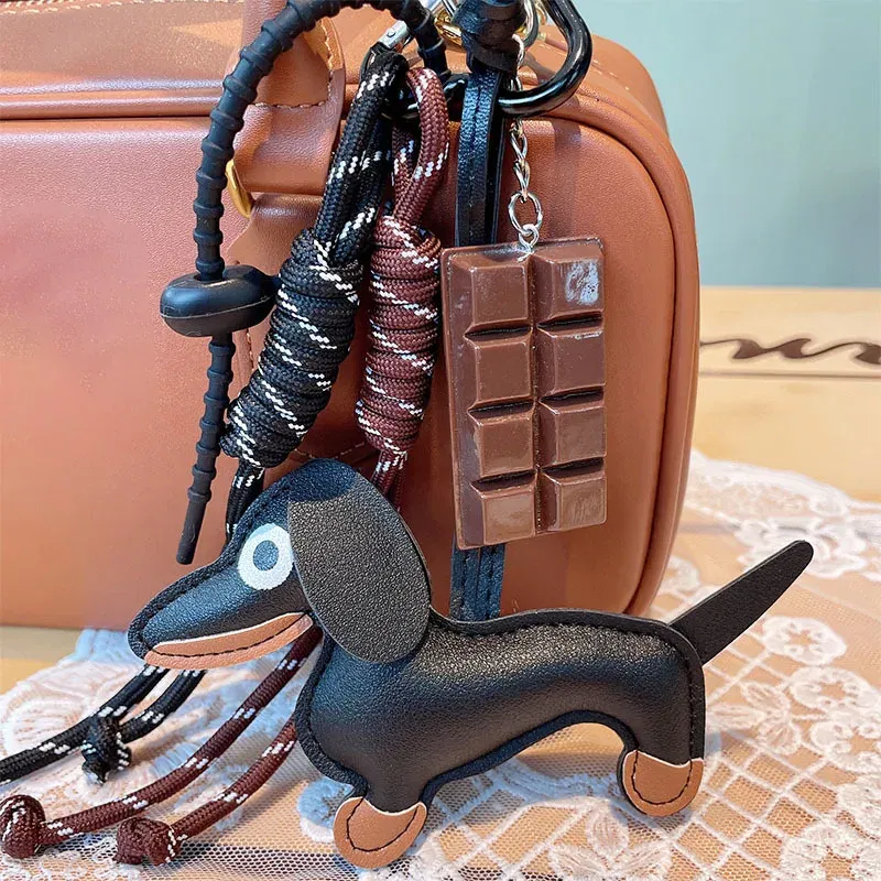 Color: MULTI - DIY Bag Pendant Creative Bread Weaving Rope Colorful Nylon Lanyard Car Keychain Couple Multi-purpose Bag Hanging Accessories