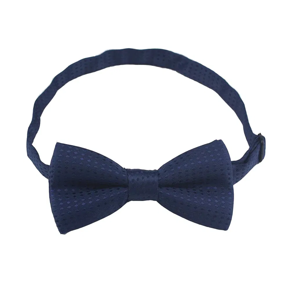 Color: black - Korean Formal Dress Dots Bow Ties For Kids Business Bowknot Bridegroom Best Man Bowties Polka Dot Butterfly Cute Neckties Gift