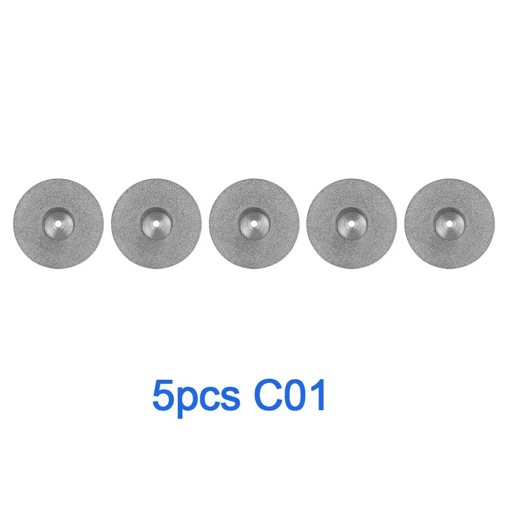Color: GRAY - 5 Pcs Dental Lab 0.20mm Ultra-thin Diamond Cutting Disc Double Sided Disk For Separating Polishing Ceramic Crown Plaster
