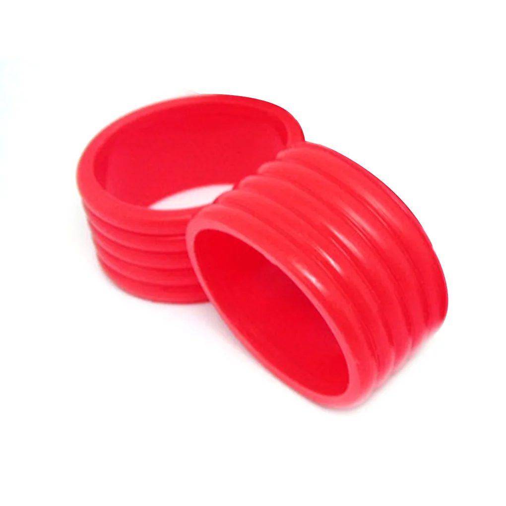 Color: silver, Ships From: CHINA - 2 Pieces Tennis Racket Grip Rubber Ring Badminton Bat Overgrip Fix Flexible Bands Finishing Protector Outdoor Sports Red