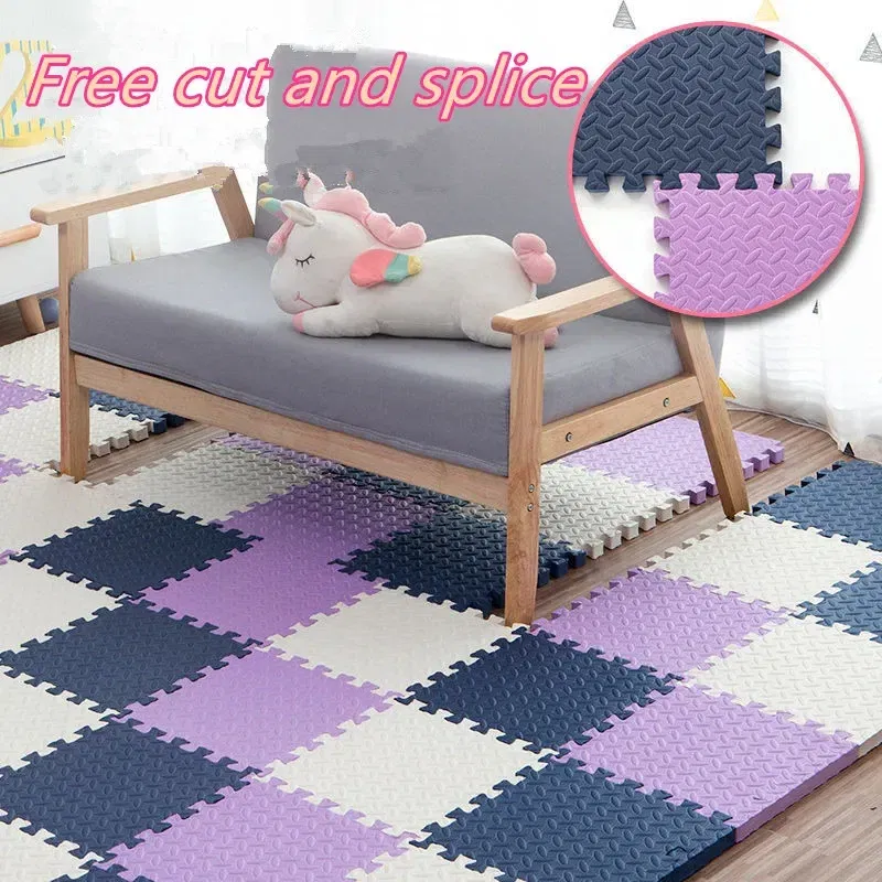 Color: DARK GRAY - Baby Mat 6PCS 30x30cm Tatame Play Mats Thick 2.5cm Baby Game Mat Tatames Foot Mat Floor Mat Puzzle Mat Playmat Baby Playroom Mat