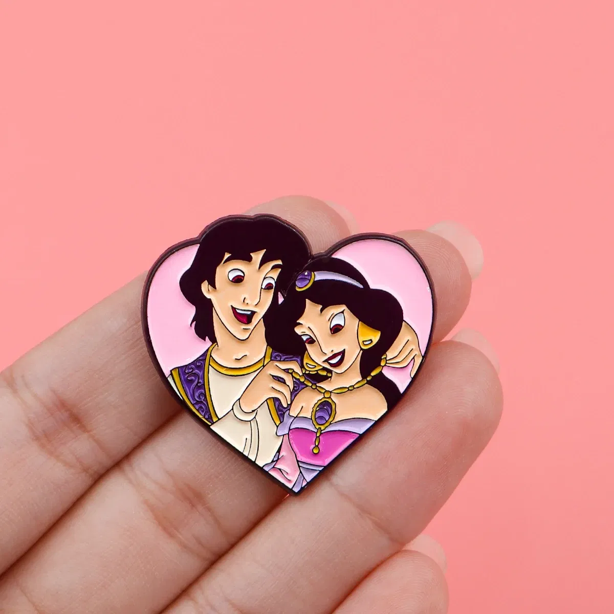 Metal color: Gold-color - Anime Princess Enamel Pin Cartoon Brooch Pines Lapel Pins Badge on Backpack Clothing Accessories Fashion Jewelry Couple Gifts