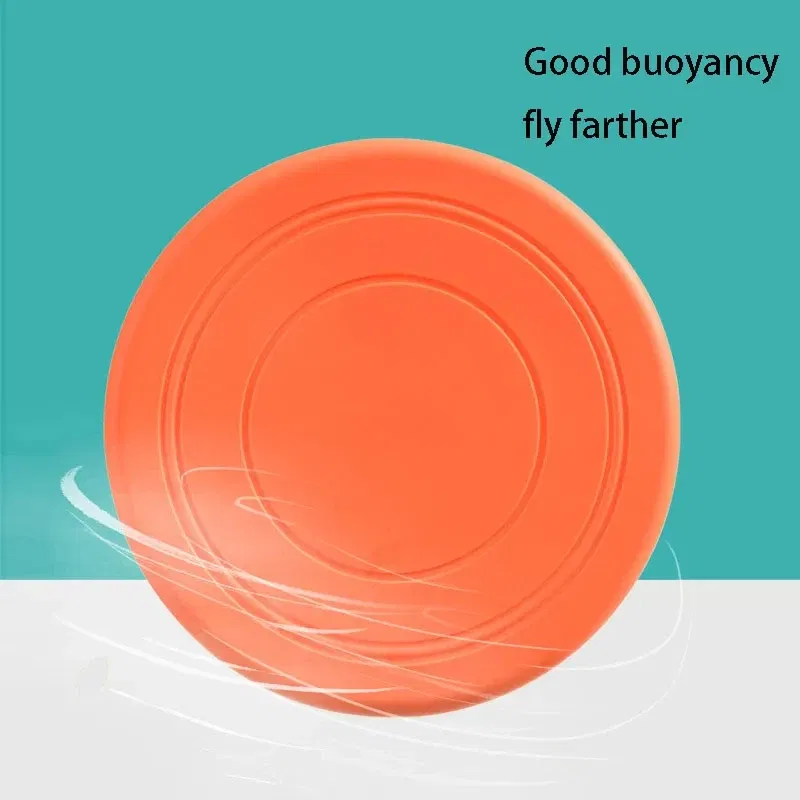 Color: Green - Dog Flying Discs Silicone Flying Saucer Floating Bite Resistant Dog Interactive Game Toy Pet Training Supplies