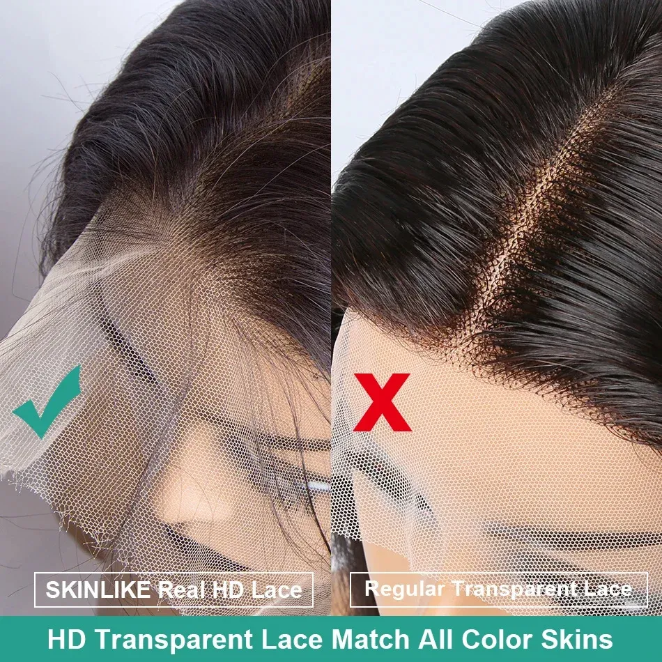 Hair Color: #2, Stretched Length: 32inches, Density: 180%, Ships From: CHINA - 30 38 Inch 13x6 HD Body Wave Lace Front Wig Pre Plucked Black Loose Wave 13x4 Lace Frontal Wig 100% Human Hair Wigs For Women
