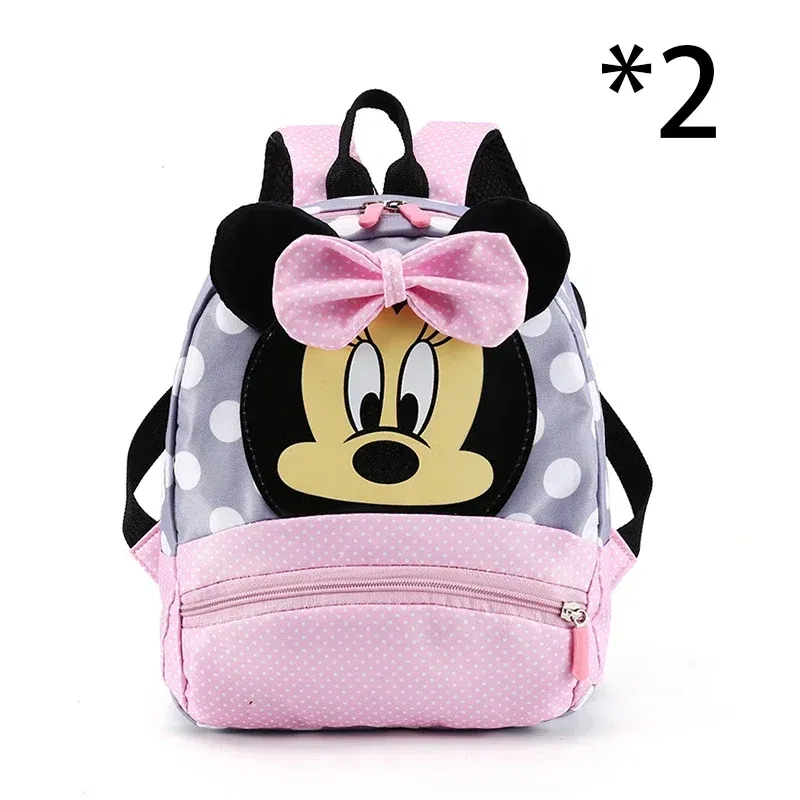 Color: Blue - Disney Cartoon Backpack For Baby Boys Girls Minnie Mickey Mouse Children Lovely Schoolbag Kindergarten Schoolbag Kids Gift