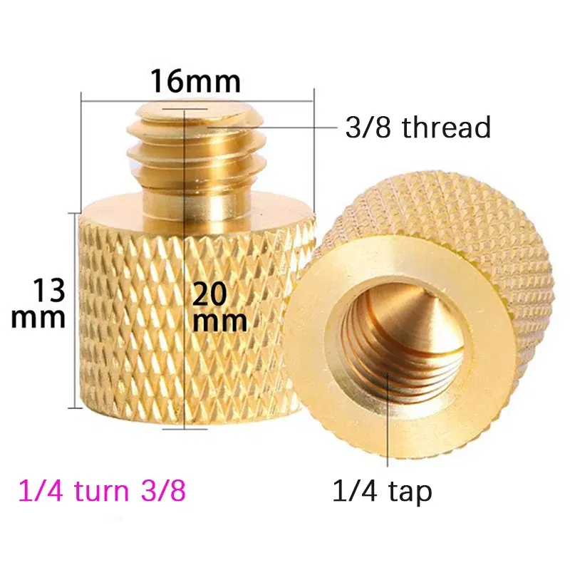 Color: green - Camera Screw Conversion Nut 5/8 To 3/8 To 1/4 Inch Adapter Mount For DSLR Tripod Monopod Quick Release Plate Stands Camera Acc