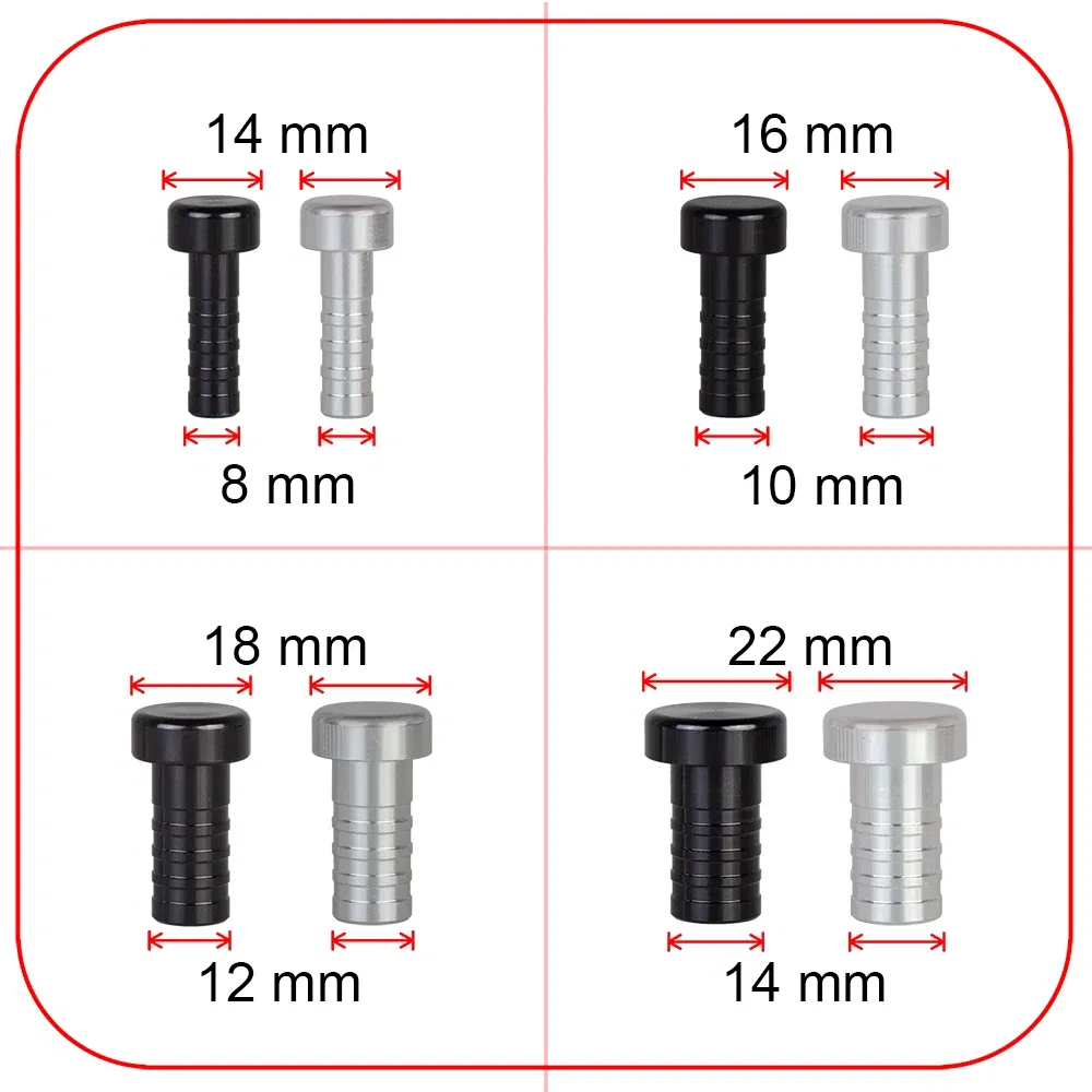 Color: WHITE - 8mm-32mm Alloy Aluminium Plug Blow Off Valve Bov Blanking Plug Silicone Hose Blanking Plug 8 10 12 14 16 18 20 22 28 30 32