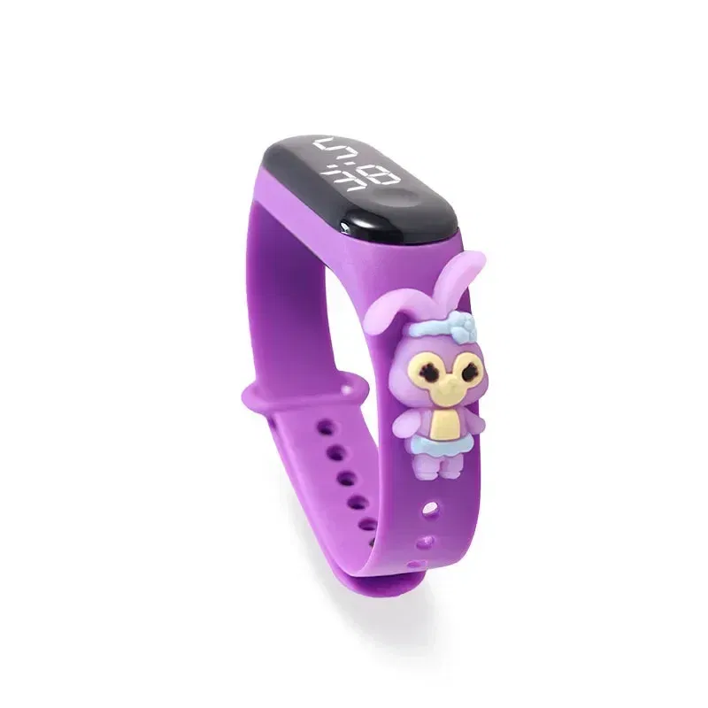 Color: Blue - Disney Stitch LED Waterproof Kids Digital Watch Spiderman Hulk Children Watch Sports Touch Electronic Kids Gifts