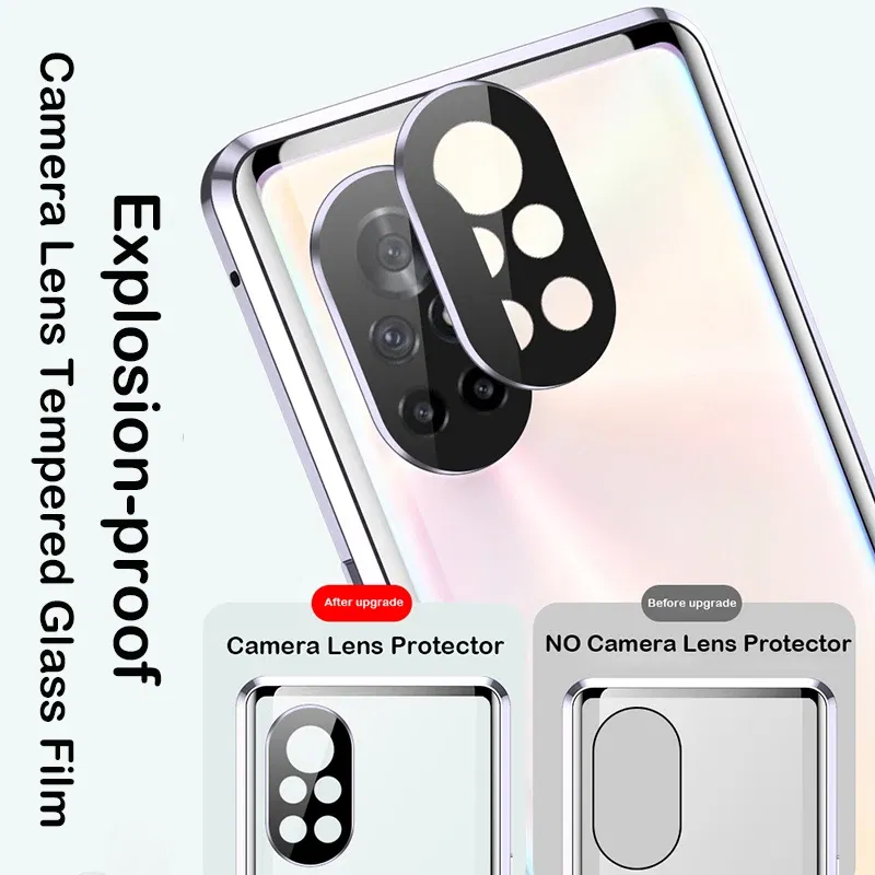 Color: Green, Material: Canvas - Phone Case Shell Double sided Protection Cover For Huawei P30 Pro P40 Pro Plus P40 Lite 5G Magnetic Adsorption Phone Sleeve bag