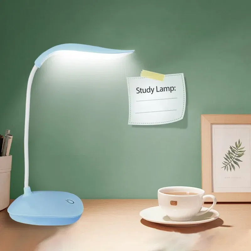 Body Color: Pink - LED Reading Desk Lamp Portable Desk Lamp USB Charging Table Light Touch Dimming Learn Eye Protection Light Room Office Lighting