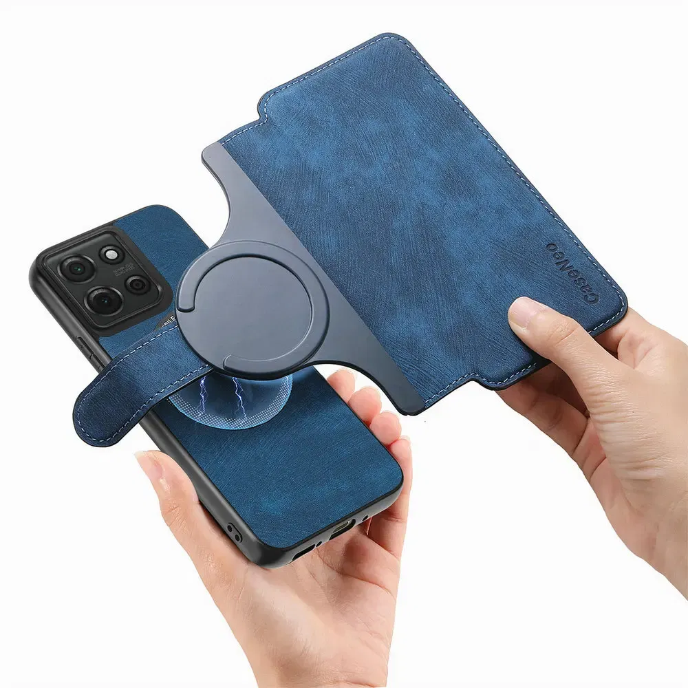 Color: black, Material: Plastic - For Motorola Edge 50 Neo 60 Fusion 5G Luxury Case Leather Wallet Card Capa Moto Edge 60 Pro Case Edge50 S50 60s Pro Magnet Cover
