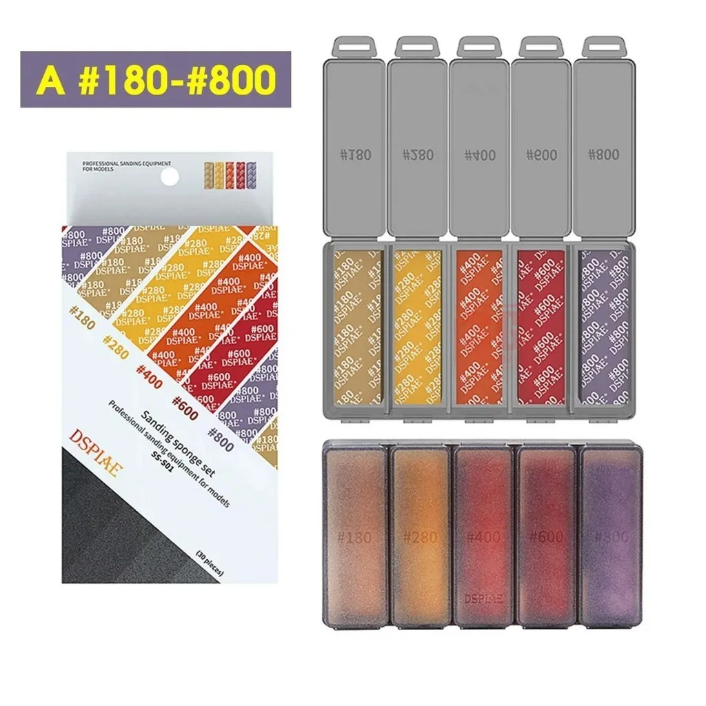 Color: GOLD - DSPIAE SS-S01 SS-S02 Model Sponge Sandpaper Combo Set for Gundam Model Making Tool Grinding Polishing Sanding Paper DIY Craft