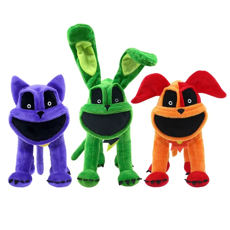 Color: Green - 32cm Smiling Critters Plush Toy Smiling Critters Cat Nap Catnat Accion Plush Soft Stuffed Animals Toys Doll Birthday Xmas Gifts