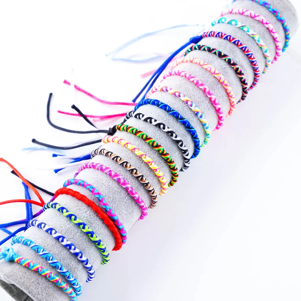 Metal Color: REDDISH BROWN, Ships From: CHINA, Main Stone Color: WHITE - 10/20Pcs/Set Bohemian Woven Handmade Rope Ethnic Adjustable Mixed Friendship Bracelet For Men Women Tassel Wristband