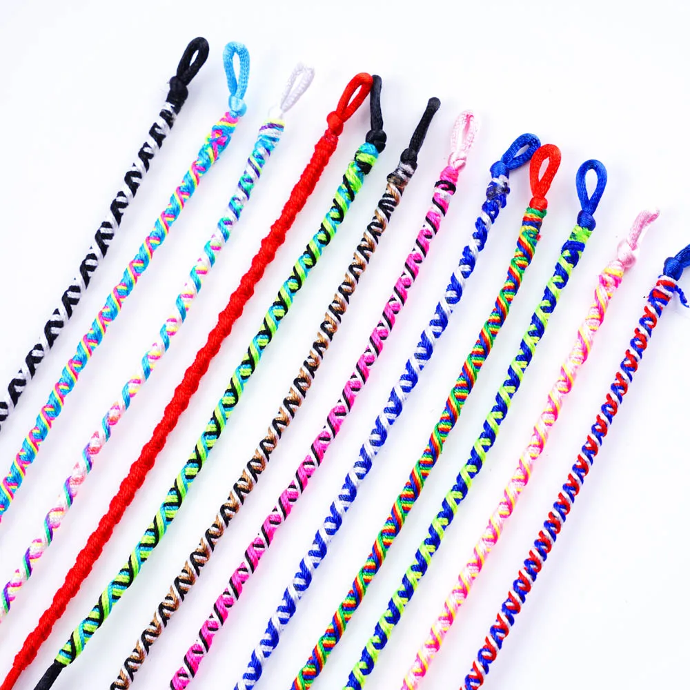 Metal Color: REDDISH BROWN, Ships From: CHINA, Main Stone Color: WHITE - 10/20Pcs/Set Bohemian Woven Handmade Rope Ethnic Adjustable Mixed Friendship Bracelet For Men Women Tassel Wristband