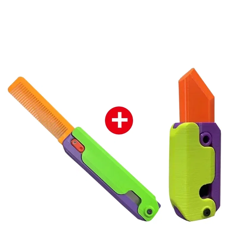Color: Brown, Ships From: CHINA - Gravity Folding Claw Knife Radish Knife 3d Printing Gravity Knife Small Radish Knife Push Card Decompression Fidget Mini Toy