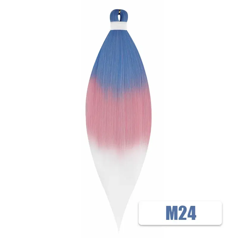 Color: M#Blue, Stretched Length: 26inches, Bulk Buy: 3Pcs/Lot - Kanekalon 26inch Hot Water Set Pre Stretched Jumbo Braiding Hair Box Twist Braids Synthetic Hair Extensions For Women Soft Yaki