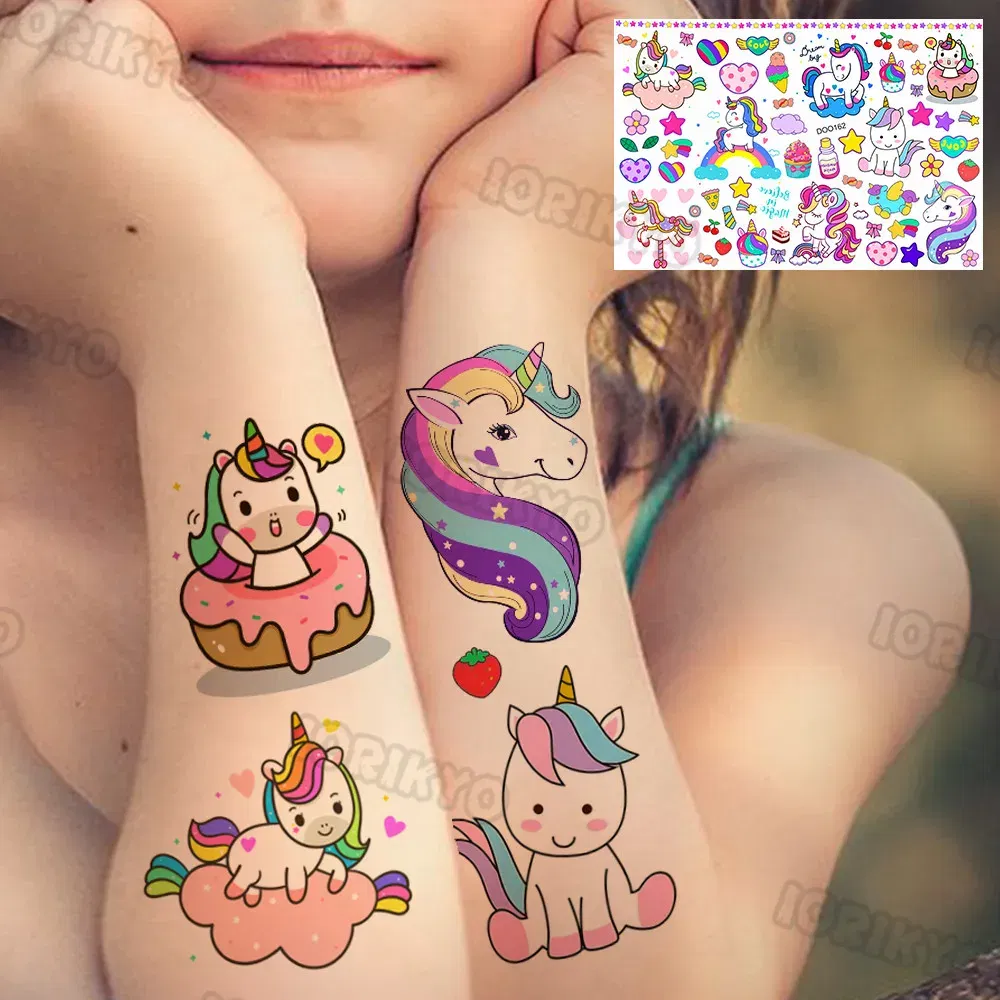Color: BROWN RED - Sexy Red Lips Flower Temporary Tattoo For Kids Boys Girls Adult Small Rose Butterfly Tattoos Sticker Fake Tatoos Arm Neck Face
