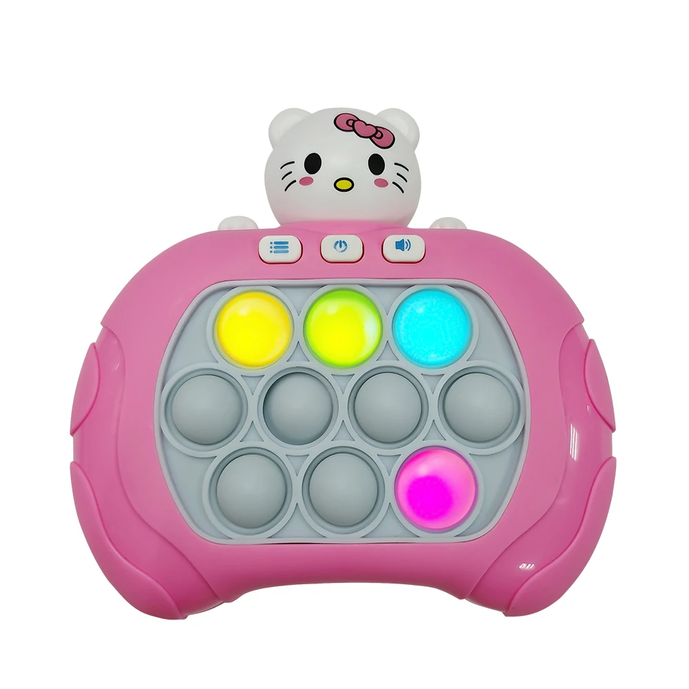 Color: Retro White - 2024 New Pikachu Quick Push Game Pop Up Fidget Bubble Electronic Pop it Pro Game Light AntiStress Toys For Adult Kids Gift 2024