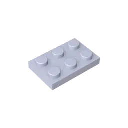 Color: Trans-yellow - Gobricks GDS-510 Plate 2 x 3 compatible with lego 3021 pieces of children's DIY building block Particles Plate DIY