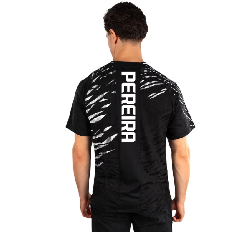 Color: Beige, Size: XL - 2025 New quick-drying tops for Summer Men's UFC Fusion by Venum Black/Gold Alex Pereira Authentic Fight Night Champion Walkout