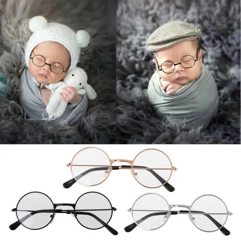 Color: Mint - Newborn Baby Clothing Accessories Girl Boy Flat Glasses Photography Props Gentleman Studio Shoot