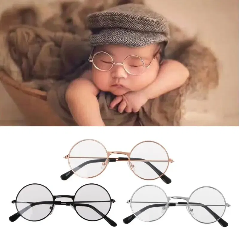 Color: Mint - Newborn Baby Clothing Accessories Girl Boy Flat Glasses Photography Props Gentleman Studio Shoot