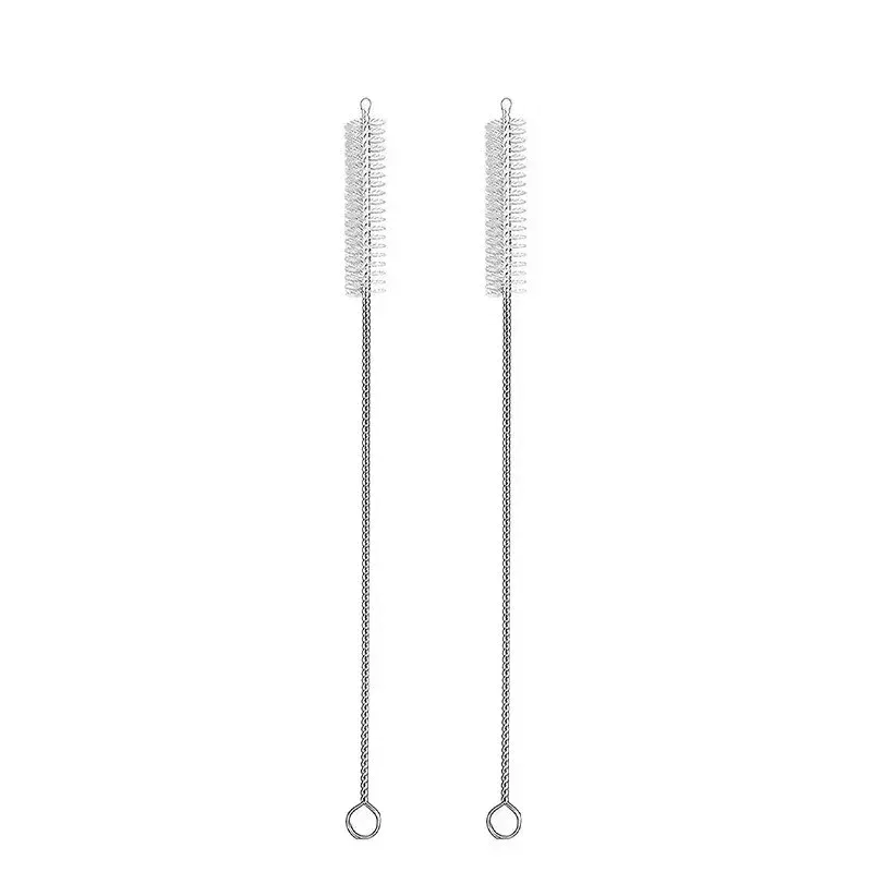 Color: Blue, Ships From: CHINA - 2-10Pcs Drinking Straw Cleaning Brush Kit Straw Tube Pipe Cleaner Nylon Stainless Steel Long Handle Cleaning Brushes forStraws