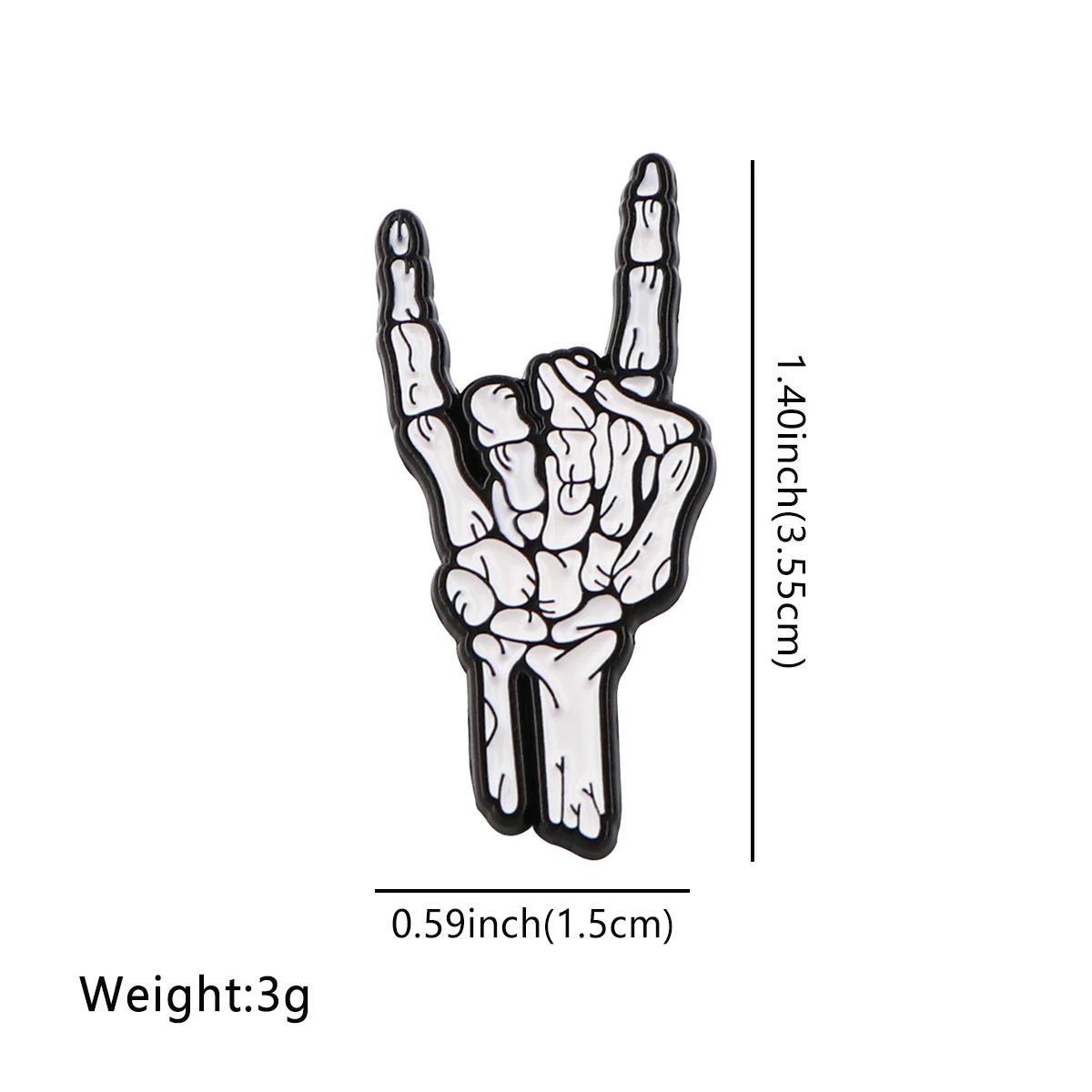 Punk Skull Finger Enamel Pin Skeleton Hand Vintage Brooches Lapel Backpack Badge Gothic Jewelry Christmas Halloween Gifts
