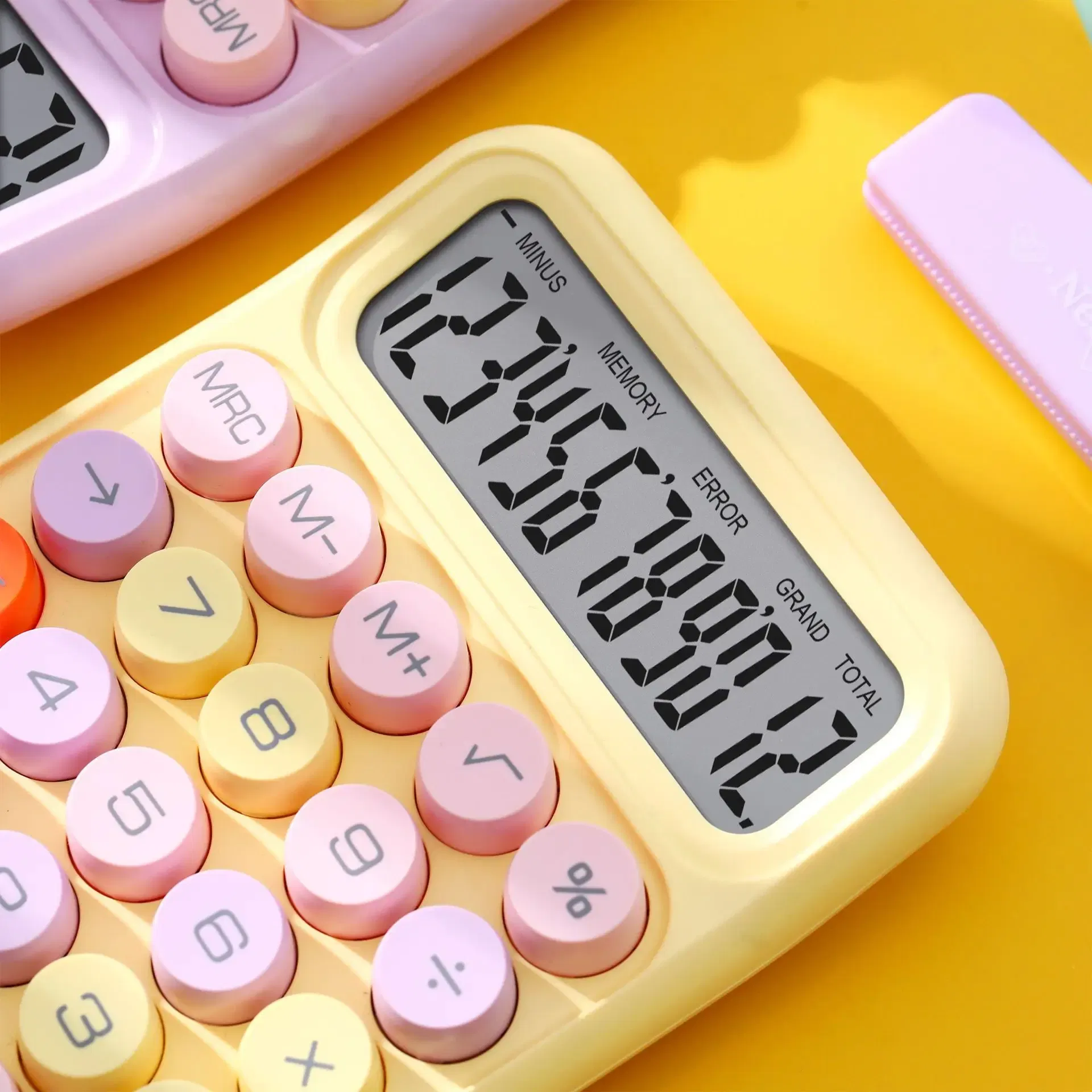Color: Blue - Ins Dopamine Candy Color Calculators Large Display Mechanical Dot Keyboard Back To School Supplies Students/Finance Stationery