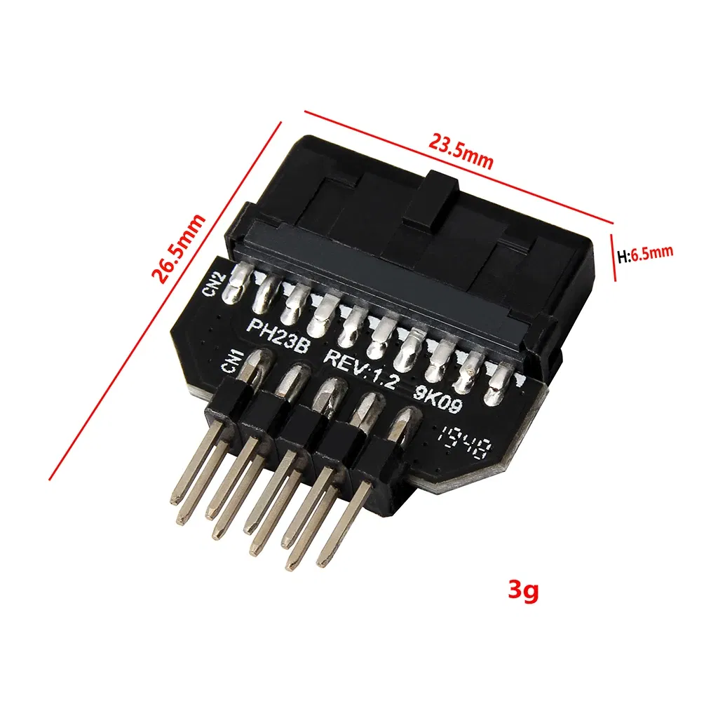 Color: Red, Cable length: Other - Motherboard USB2.0 9Pin to USB3.0 19pin Front Panel Connector Converter USB 3.0 19/20pin to USB 2.0 9pin Header Female Adapter