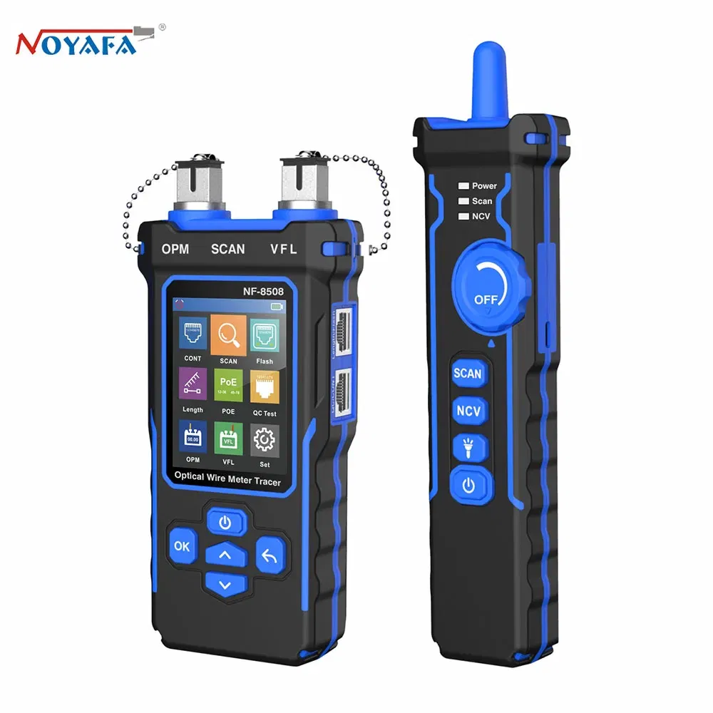 Color: Green, Ships From: CHINA - NOYAFA NF-8508 Network Cable Tester LCD Digital Rechargeable Network Line Finder Wire Tracker PoE Checker Optical Wire Meter