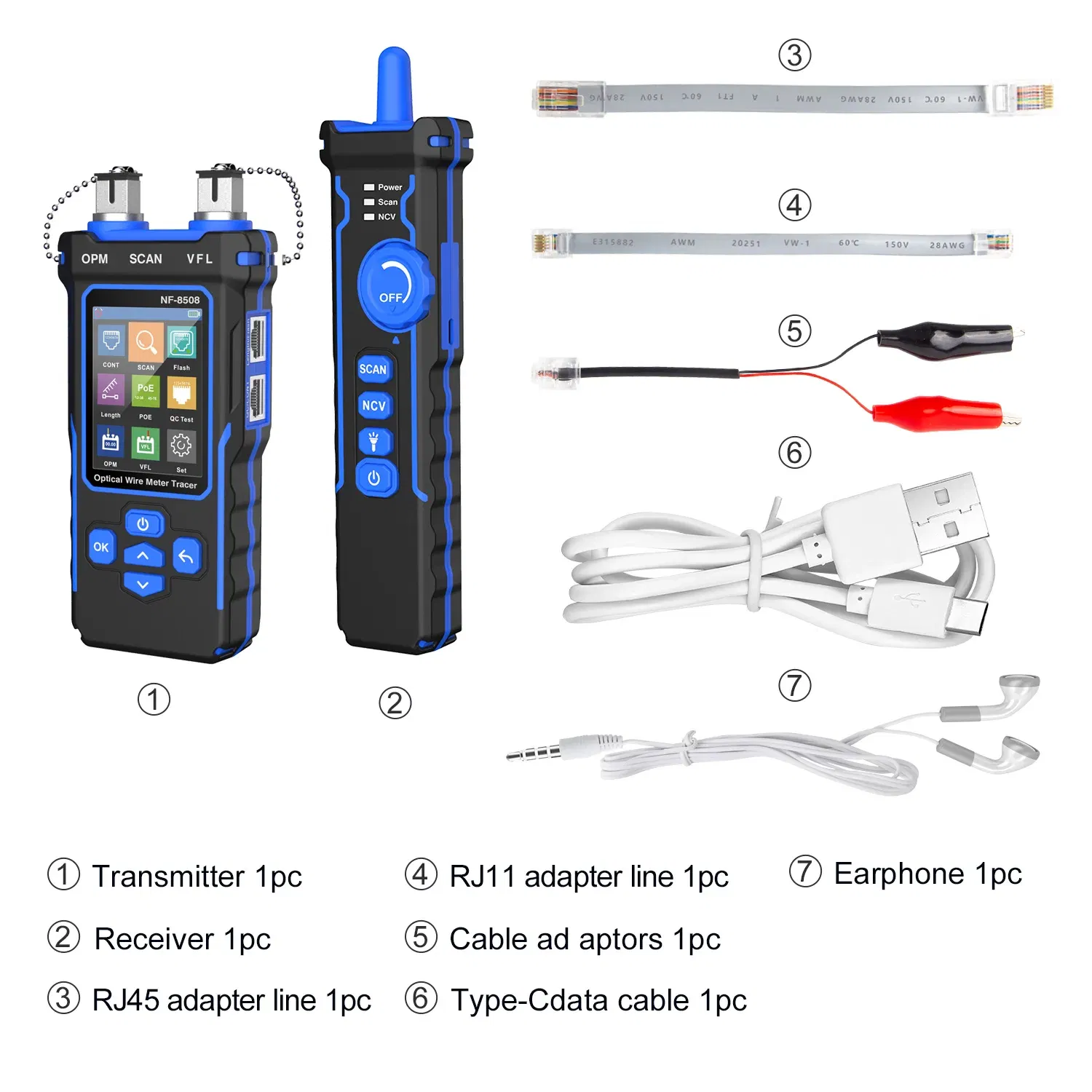 Color: Green, Ships From: CHINA - NOYAFA NF-8508 Network Cable Tester LCD Digital Rechargeable Network Line Finder Wire Tracker PoE Checker Optical Wire Meter