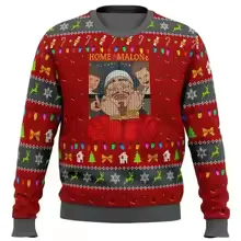Color: MULTI, Size: XL - Home Alone Ugly Christmas Sweater Men Women Pullover Hot Sale Round Neck Long Sleeve Top Christmas Clothing 3D Funny Printed
