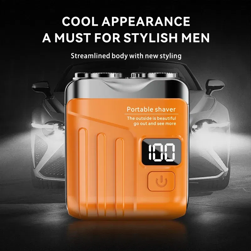 Xiaomi Electric Smart Shaver Digital Display Mini Dual Blade Rechargeable Shaver Household Car Shaver Powerful Men's Gift Shaver