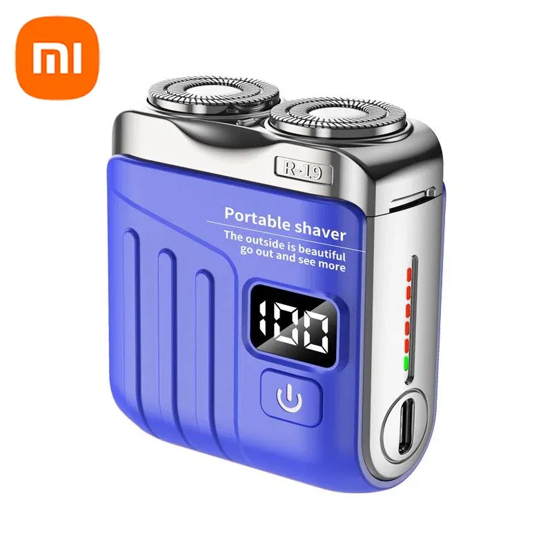 Xiaomi Electric Smart Shaver Digital Display Mini Dual Blade Rechargeable Shaver Household Car Shaver Powerful Men's Gift Shaver
