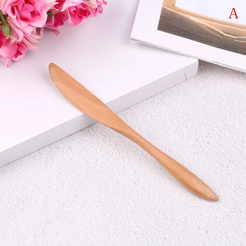 Color: black - Wooden Marmalade Knife Mask Butter Knife Cheese Dessert Jam Tabeware Dinner Breakfast Toast Bread Thick Handle Knife Kichen Tool