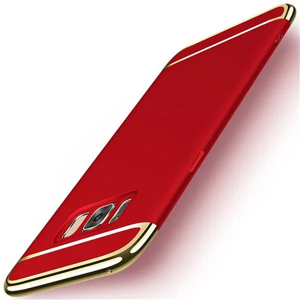 Color: Red, Material: Denim - Luxury 3 in 1 Case for Samsung Galaxy S6 S7 Edge S8 S9 S10 Plus Note 8 9 Hard Cover J3 J5 J7 Pro 2017 J4 J6 J8 2018 A20 A30 A50