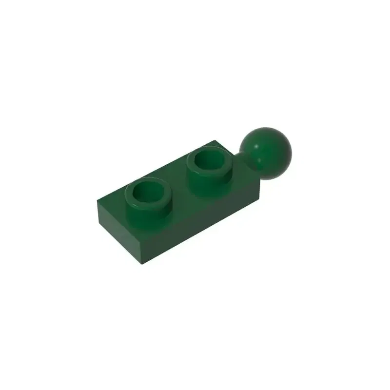 Color: Orange - Gobricks MOC Compatible Assembles Particles 22890 Plate Modified 1 x 2 with End Towball Building Blocks DIY High-Tech Spare Toys