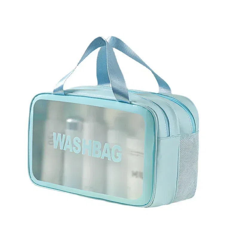 Color: Red - Wet-dry separation makeup bag portable toiletry bag travel essentials large capacity storage bag fitness swimming essentials