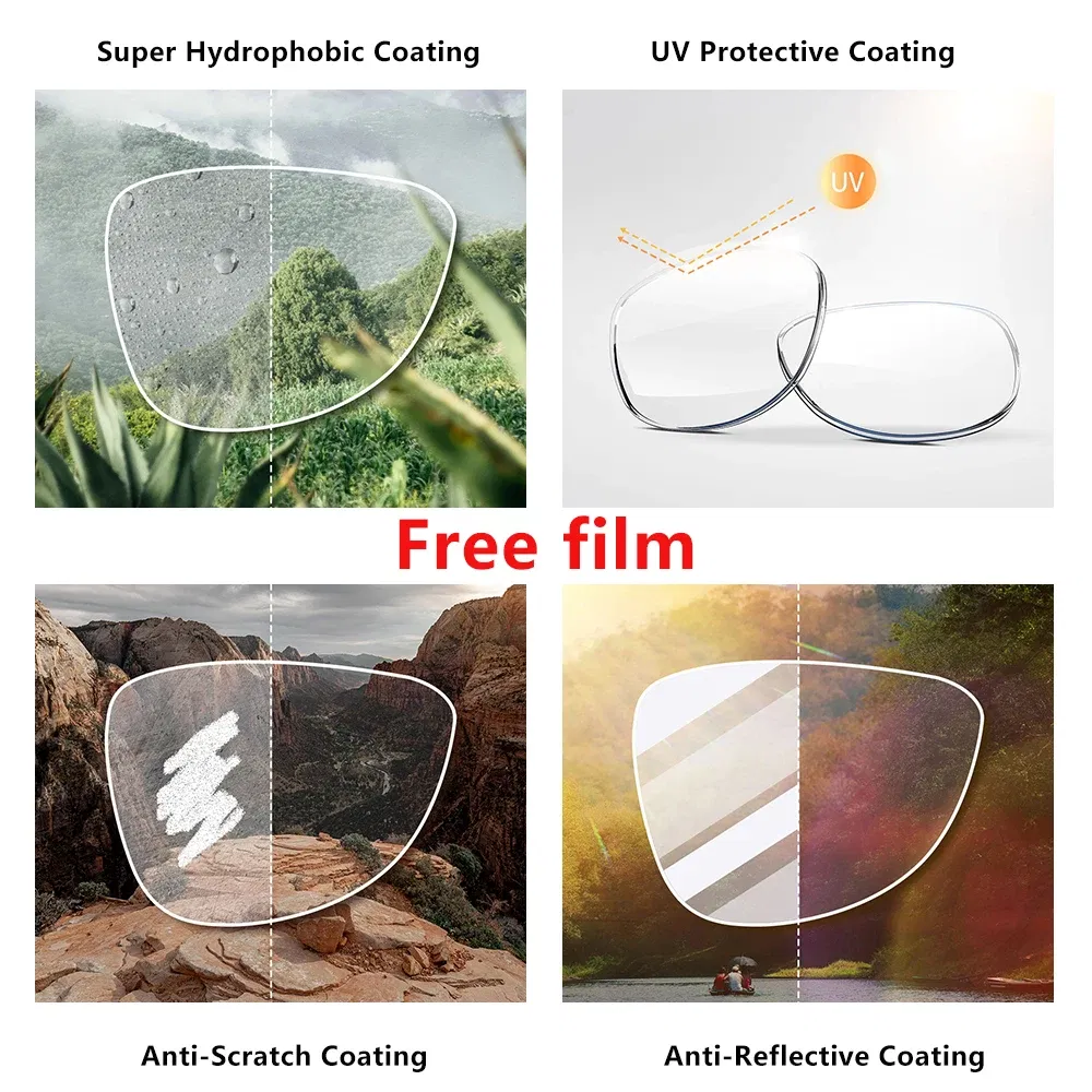 Lenses Color: black, Lens Index: 1.74 - Photochromism Gray Brown 1.56 1.61 1.67 Index Aspheric Lenses UV-proof Myopia Hyperopia Outdoor Prescription Sun Optics Glasses