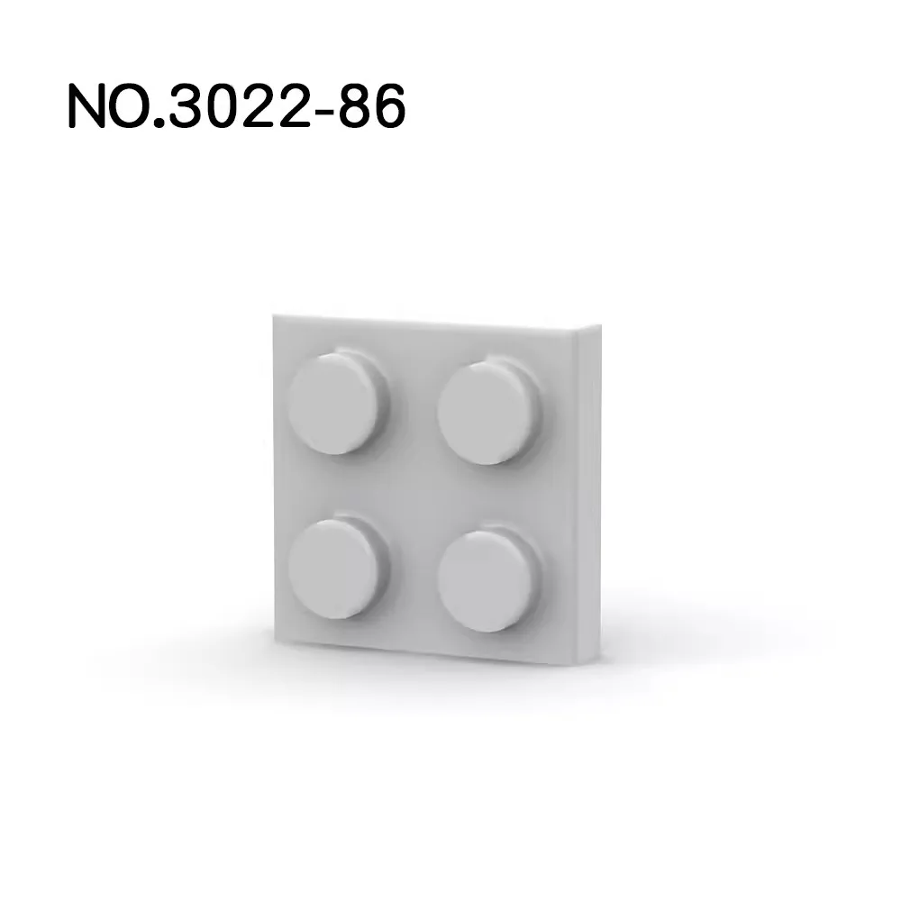 Color: black - 20Pcs MOC Parts 3022 94148 Plate 2 x 2 Compatible Bricks DIY Assmble Building Blocks Particle Kid Puzzle Brain Toy Birthday Gif