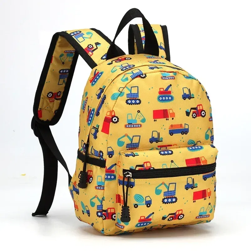 Color: GRAY, Size: 13 inches - Casual Kids Backpack Dinosaur School Bag Travel Rucksack Cartoon Kids Boy Girls Schoolbag Student Bookbag Children Daypack Bag
